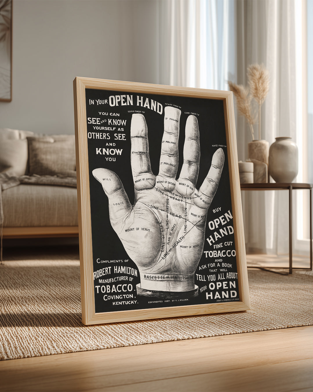 Palm Hand Poster Tablosu