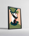 Panda - Siyah Beyaz Desen Poster Tablosu