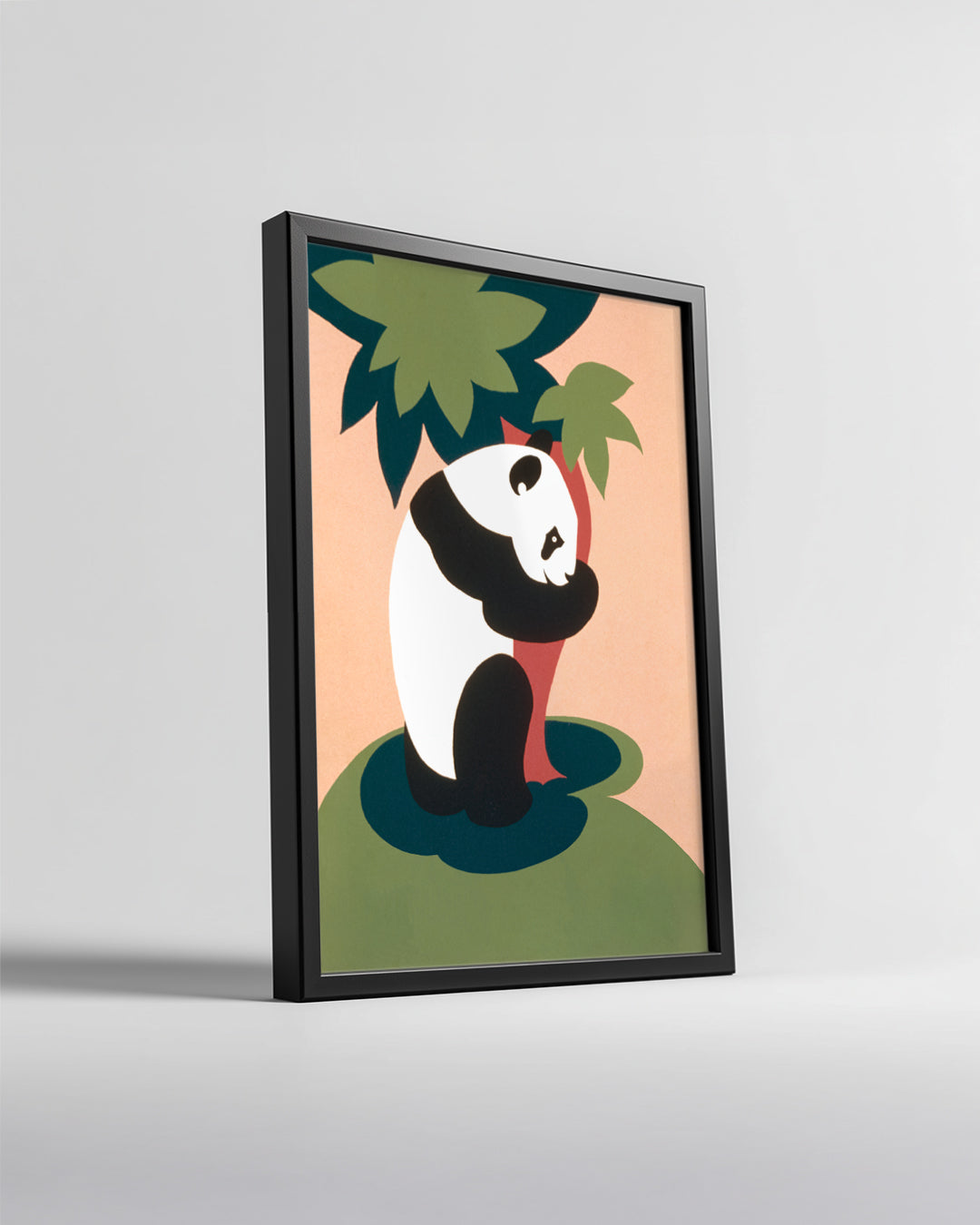 Panda - Siyah Beyaz Desen Poster Tablosu
