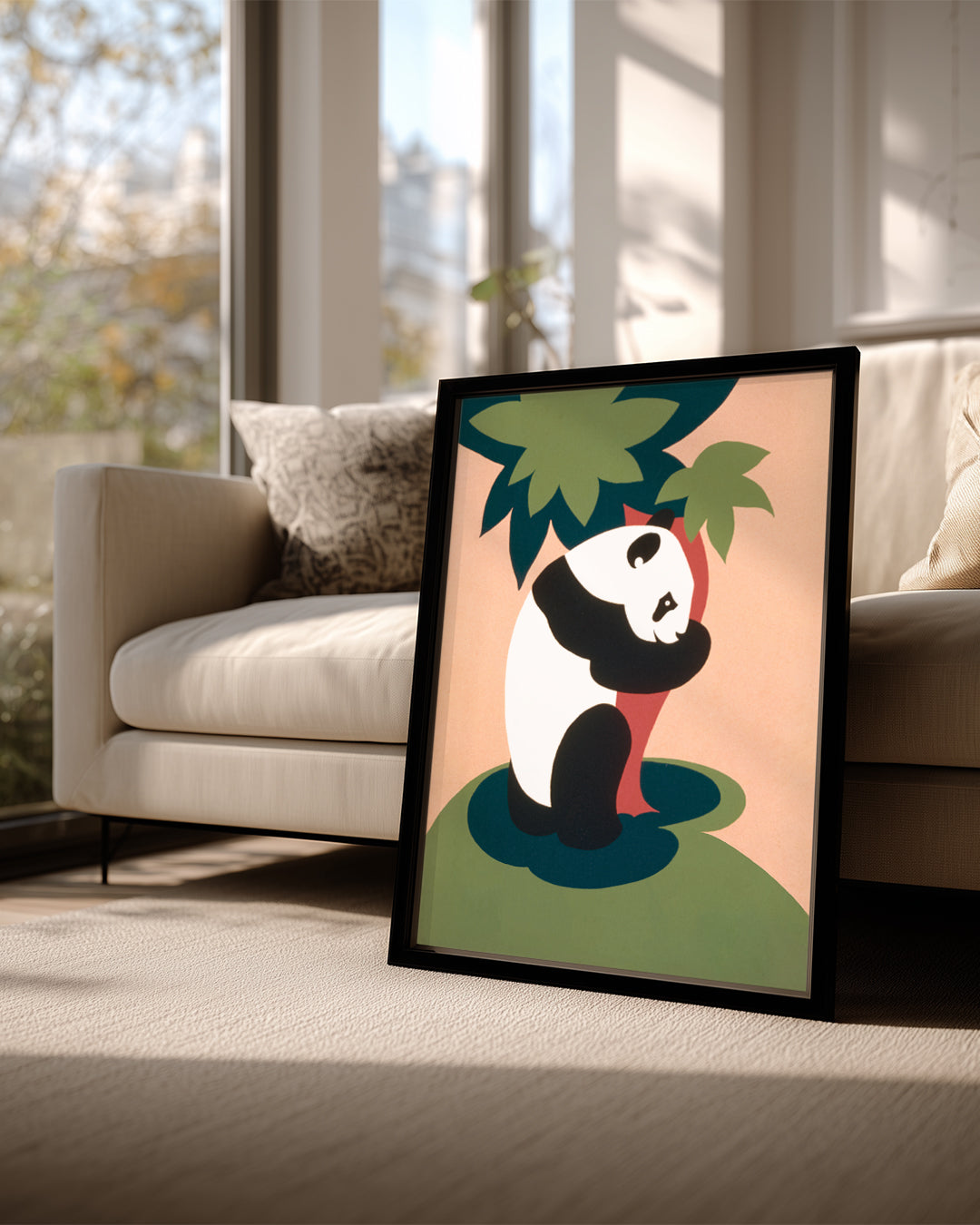 Panda - Siyah Beyaz Desen Poster Tablosu