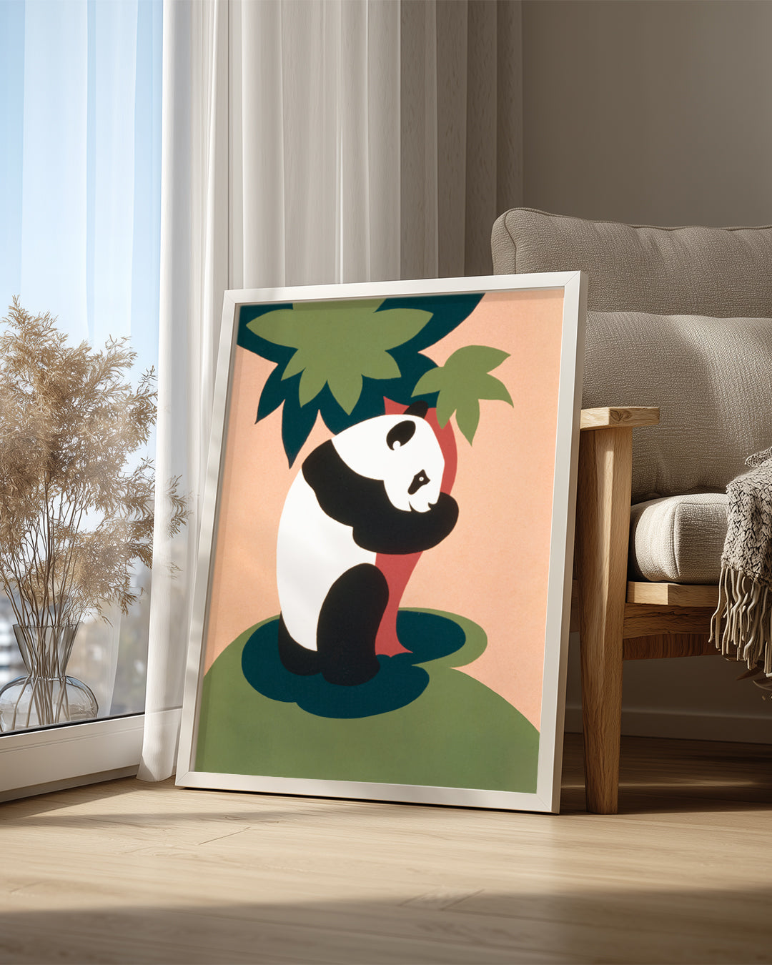 Panda - Siyah Beyaz Desen Poster Tablosu