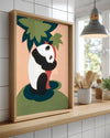 Panda - Siyah Beyaz Desen Poster Tablosu