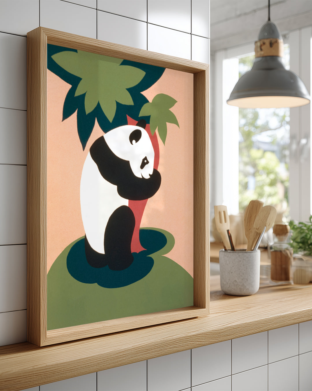 Panda - Siyah Beyaz Desen Poster Tablosu