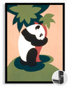 Panda - Siyah Beyaz Desen Poster Tablosu