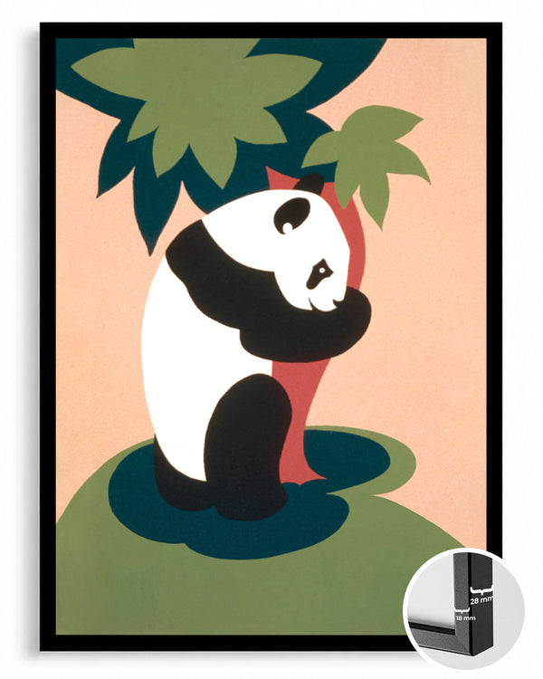 Panda - Siyah Beyaz Desen Poster Tablosu