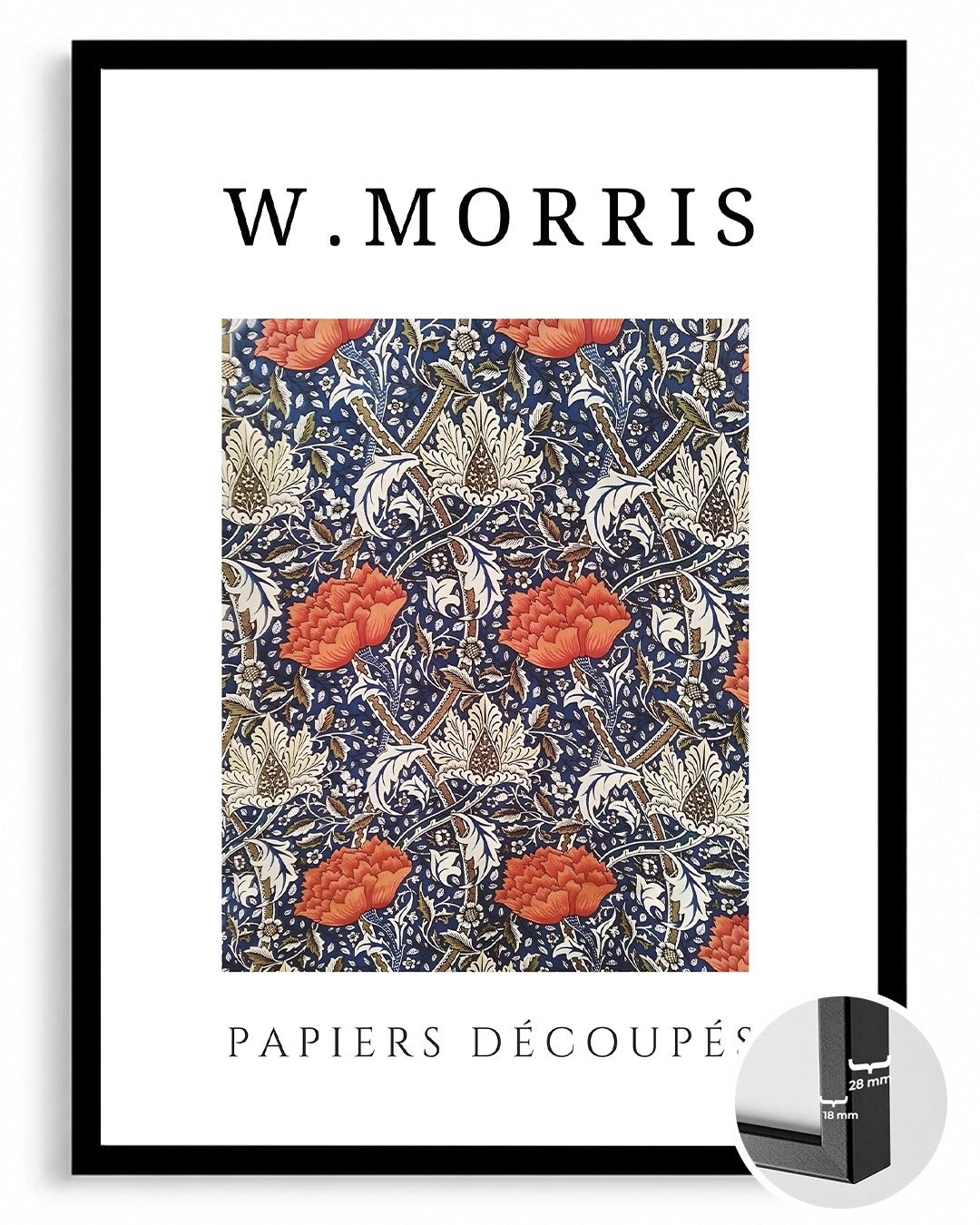 Papier Découpés - William Morris Poster Tablosu