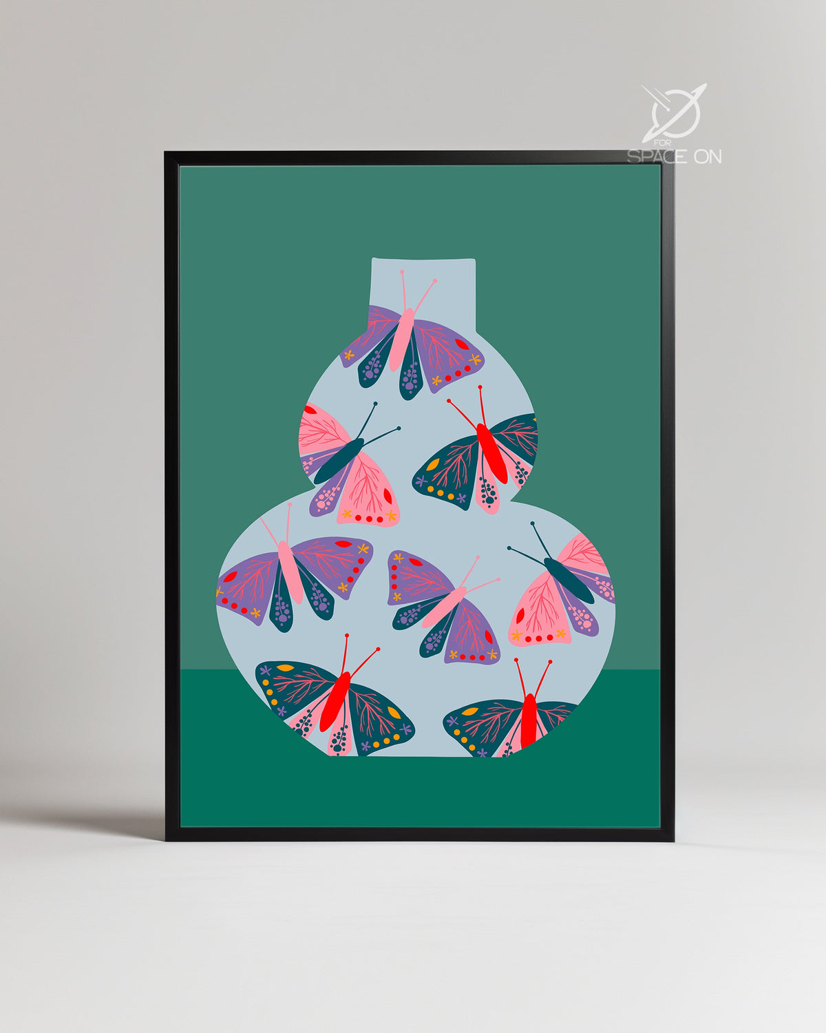 Papillon Verre Poster Tablosu