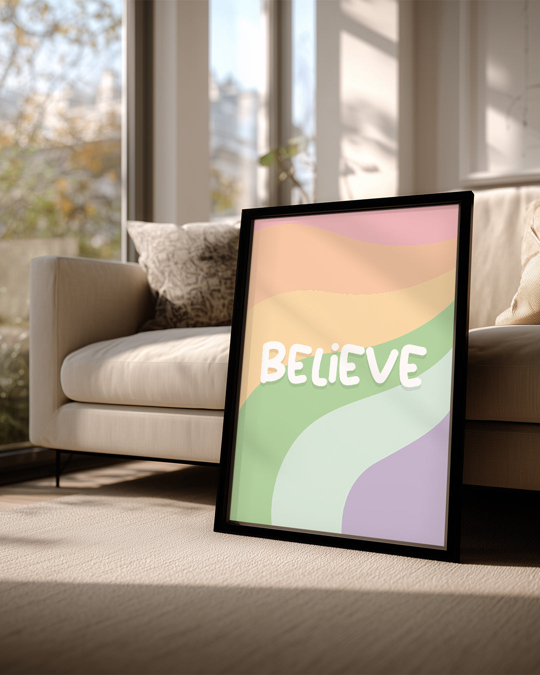 Pastel Wave Poster Tablosu