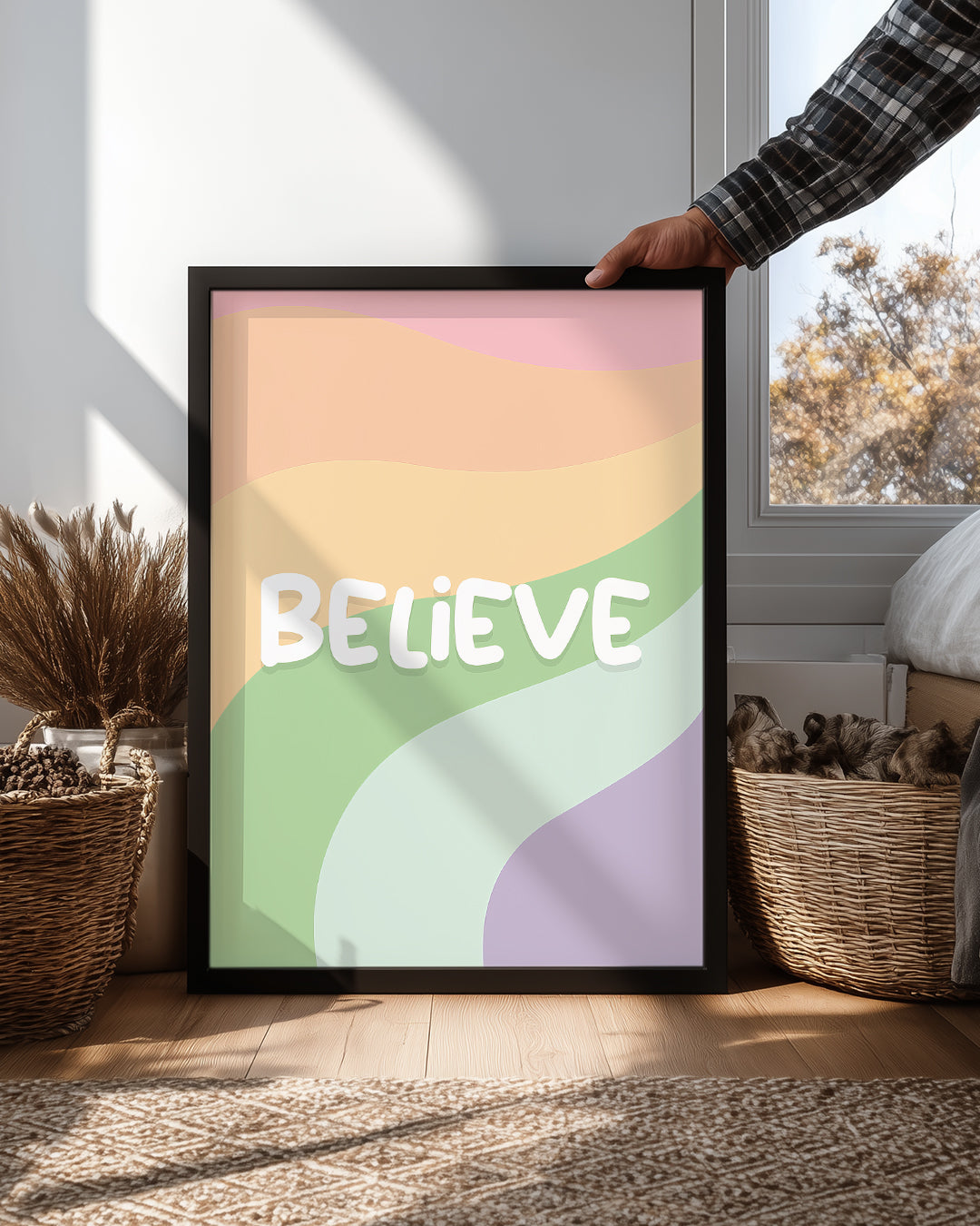 Pastel Wave Poster Tablosu