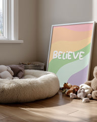 Pastel Wave Poster Tablosu