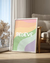 Pastel Wave Poster Tablosu