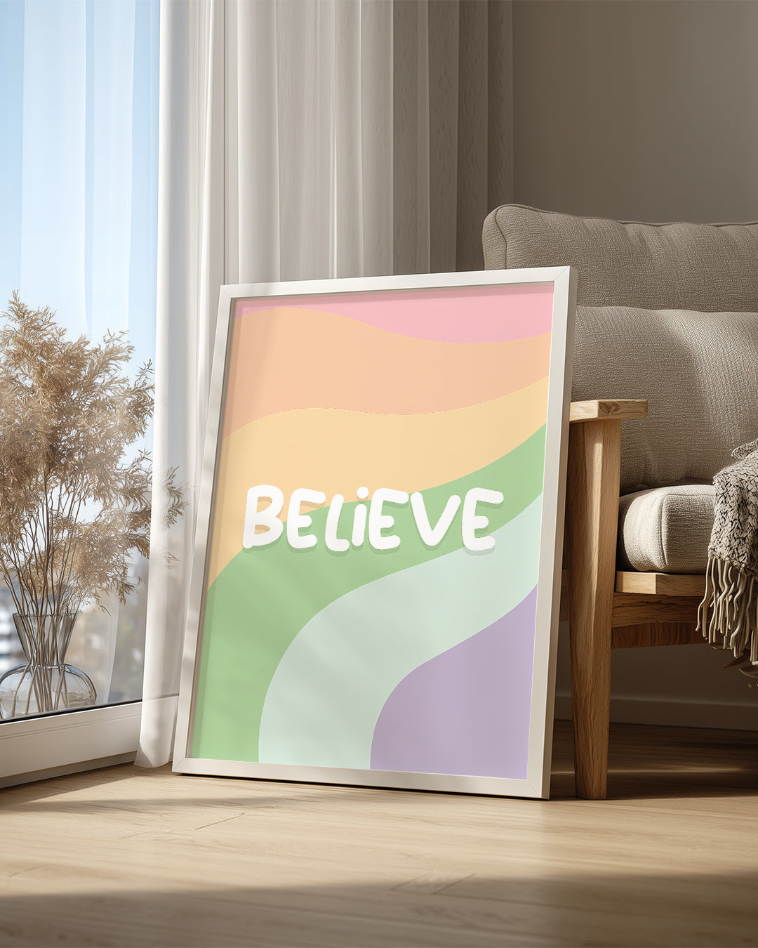 Pastel Wave Poster Tablosu