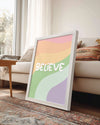 Pastel Wave Poster Tablosu