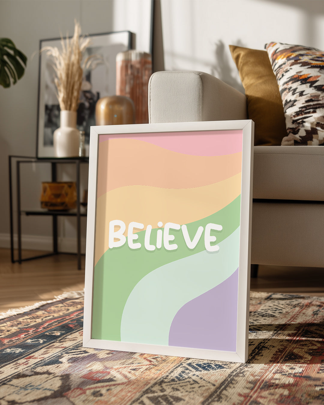 Pastel Wave Poster Tablosu