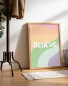 Pastel Wave Poster Tablosu
