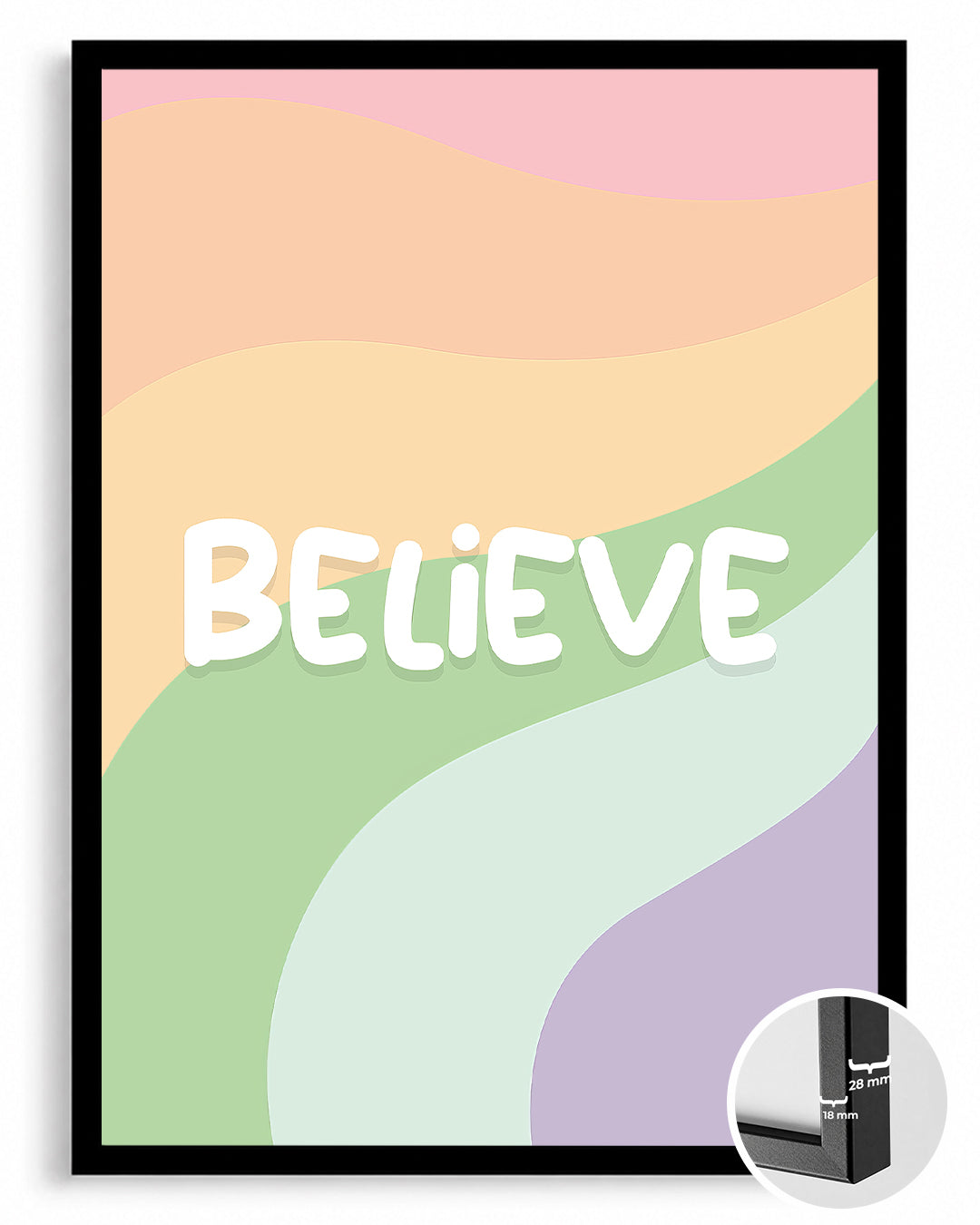 Pastel Wave Poster Tablosu