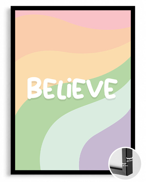 Pastel Wave Poster Tablosu