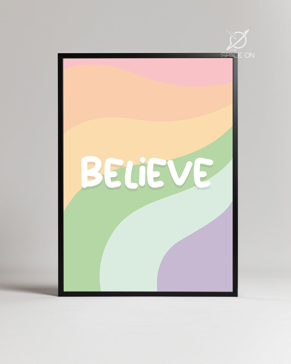 Pastel Wave Poster Tablosu