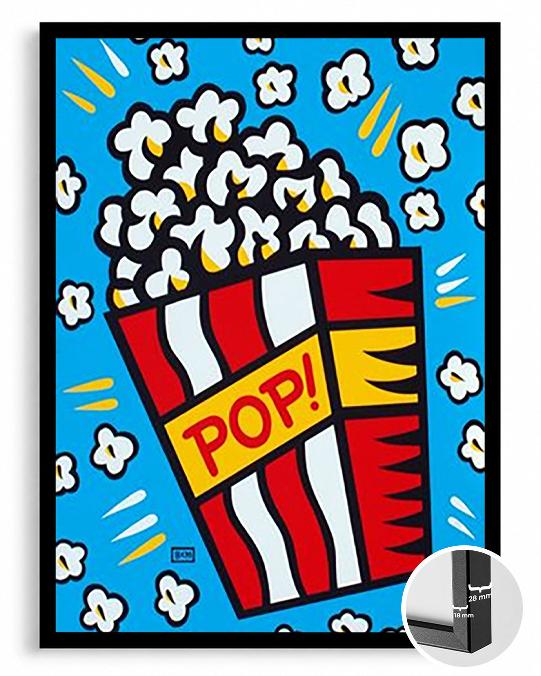 Patlayan Mısır - Renkli Pop Art Poster Tablosu