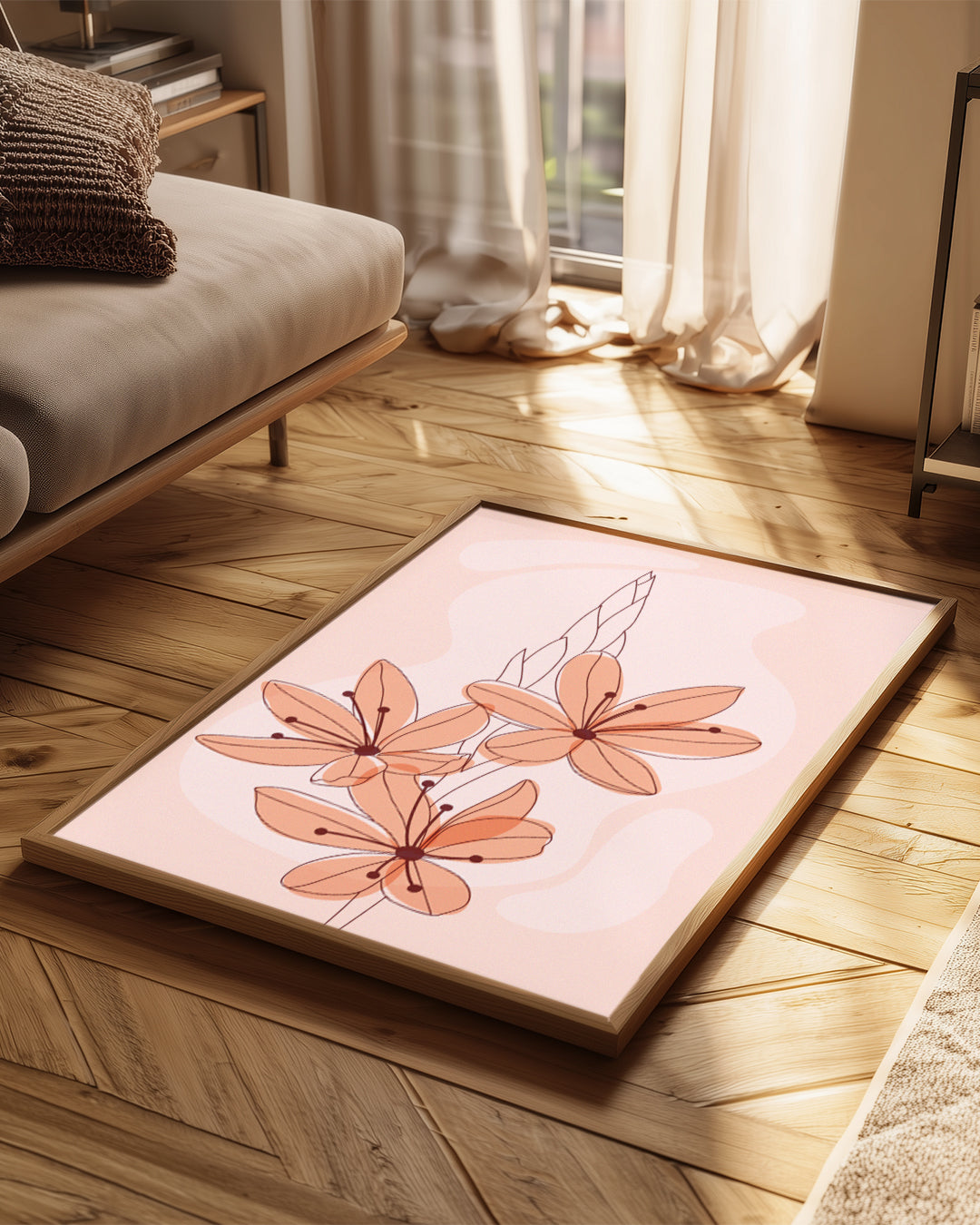 Peach Fleur Poster Tablosu