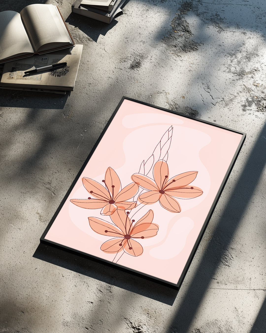 Peach Fleur Poster Tablosu