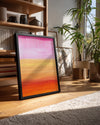 Pembe Turuncu - Soyut Renk Katmanları Poster Tablosu