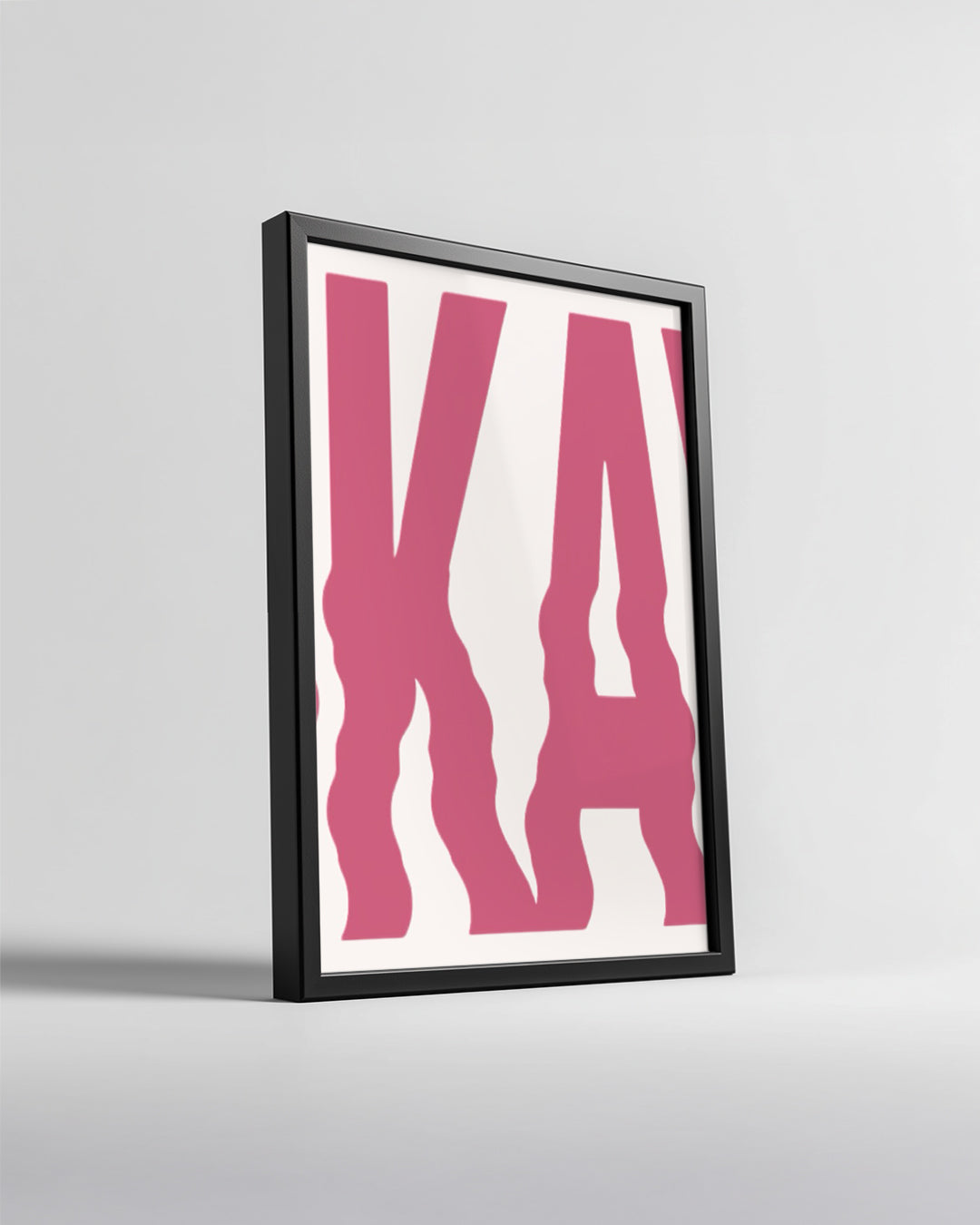 Pembe Yazı Tasarımı - Eğlenceli Harf Düzeni Poster Tablosu