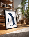 Penguen - Siyah Beyaz Tüyler Poster Tablosu