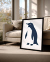 Penguen - Siyah Beyaz Tüyler Poster Tablosu