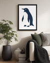 Penguen - Siyah Beyaz Tüyler Poster Tablosu