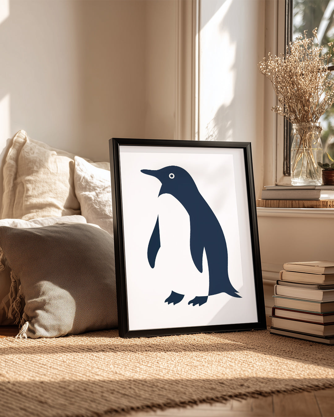 Penguen - Siyah Beyaz Tüyler Poster Tablosu