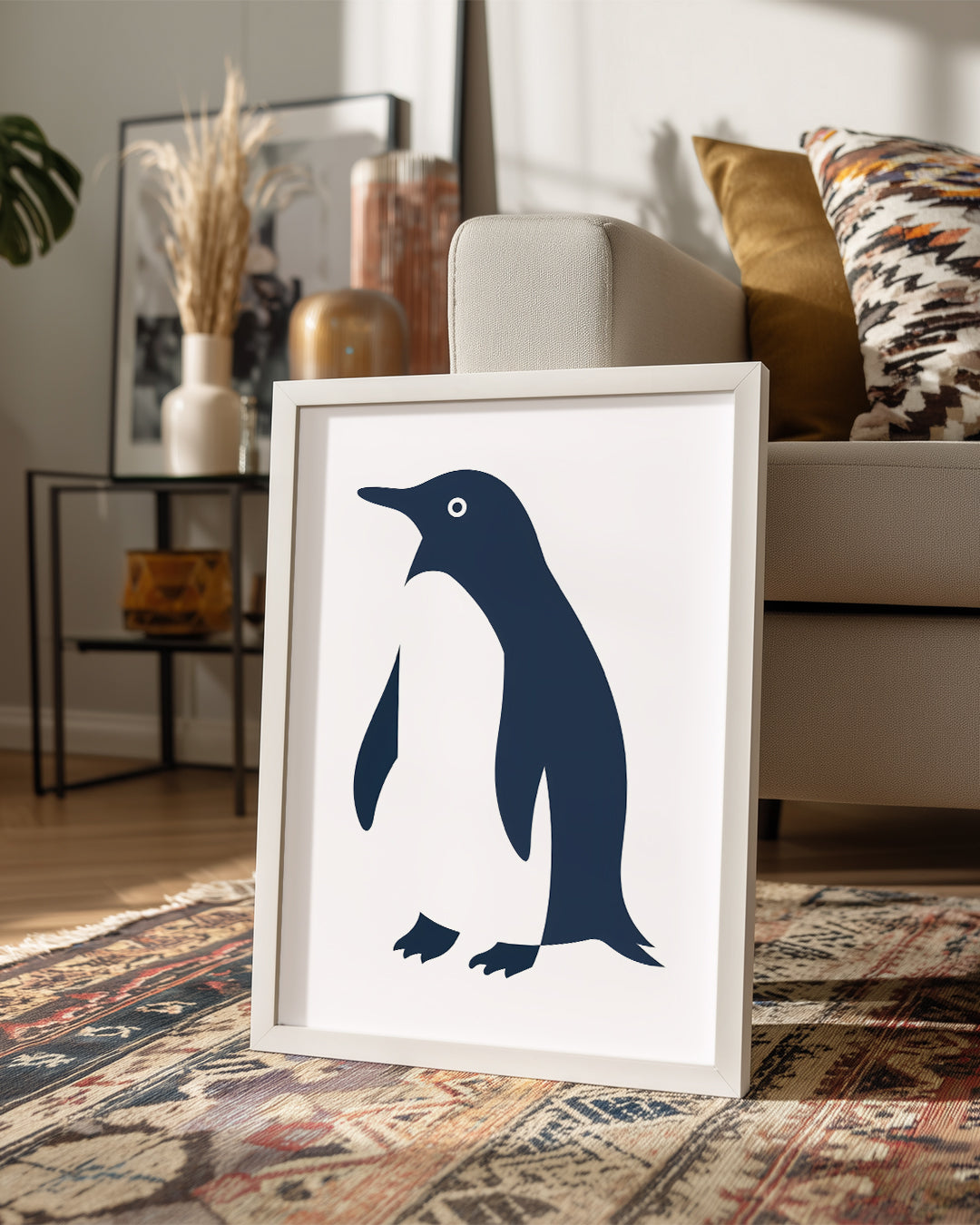 Penguen - Siyah Beyaz Tüyler Poster Tablosu