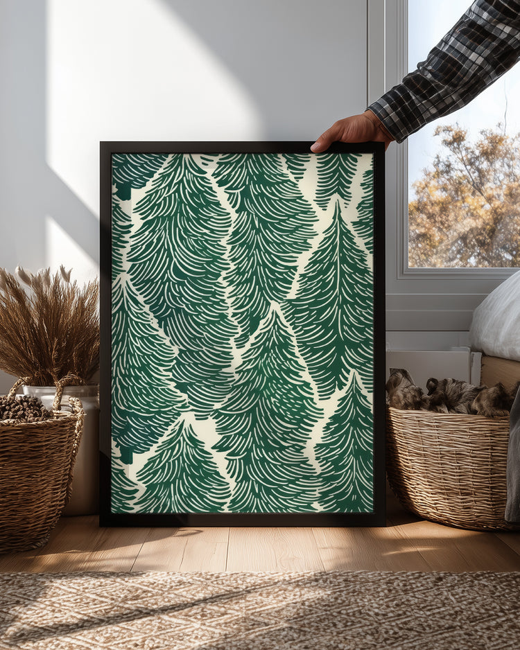 Pine Pattern Poster Tablosu