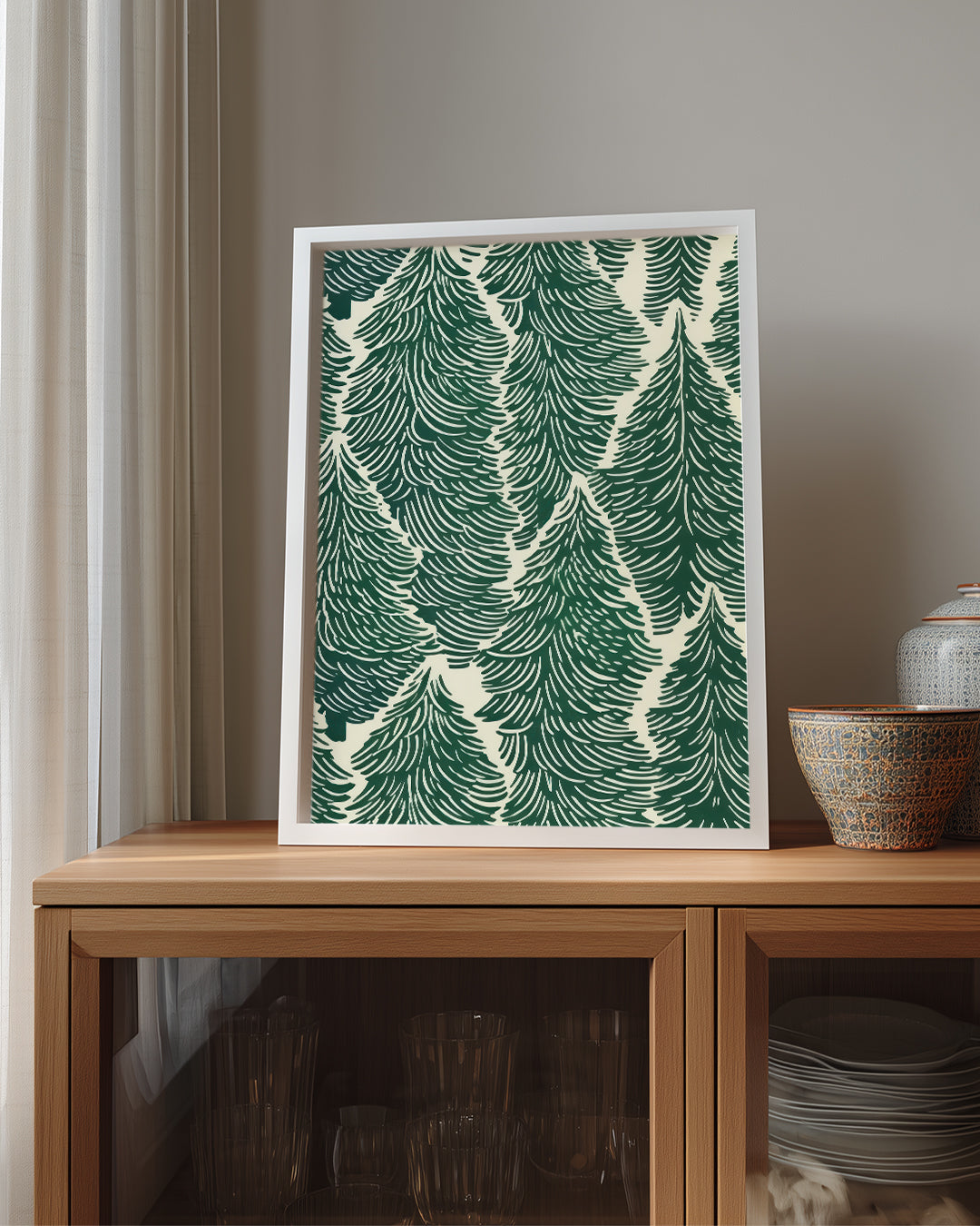 Pine Pattern Poster Tablosu