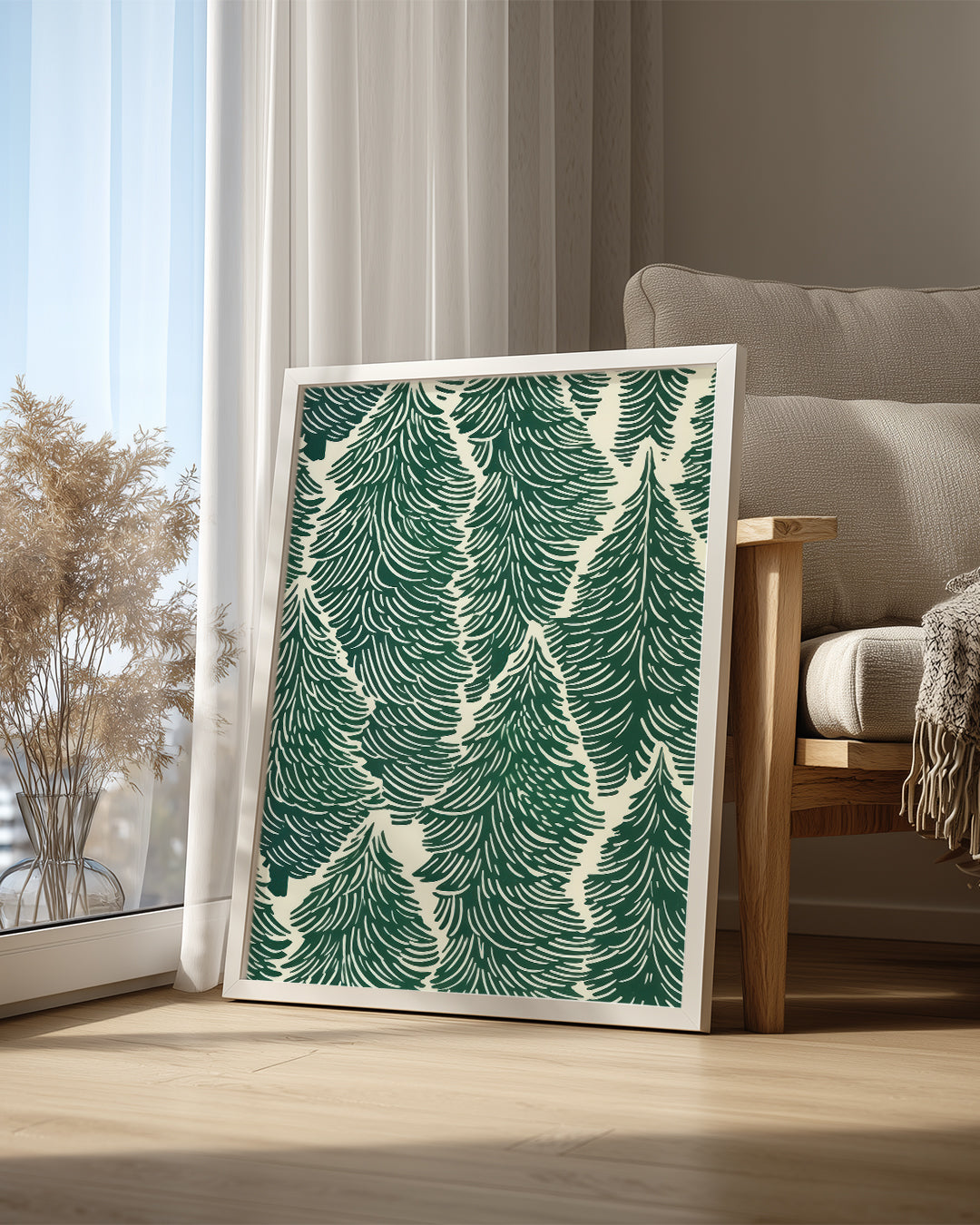 Pine Pattern Poster Tablosu