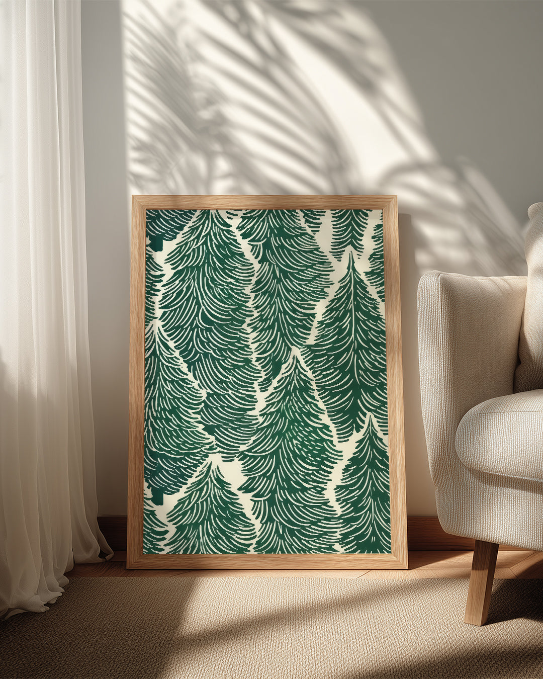 Pine Pattern Poster Tablosu