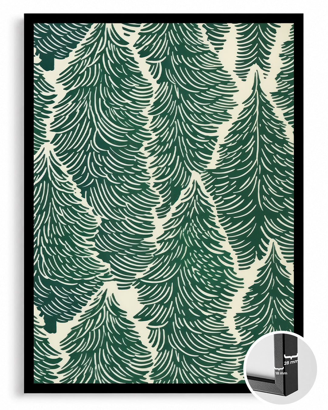 Pine Pattern Poster Tablosu