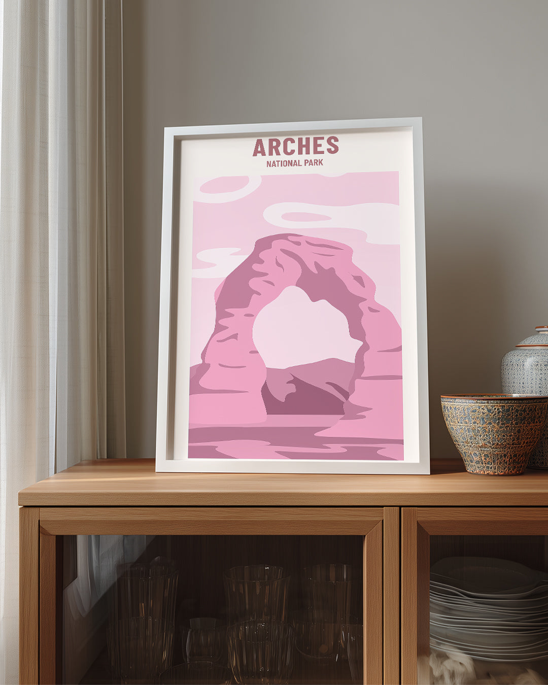 Pink Arch Poster Tablosu