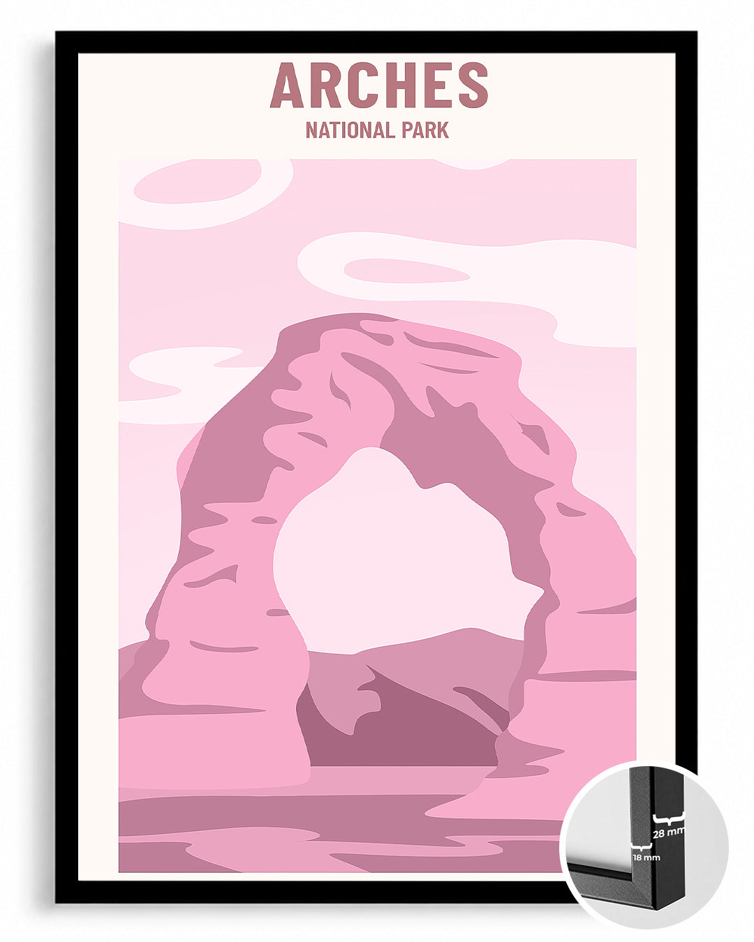 Pink Arch Poster Tablosu