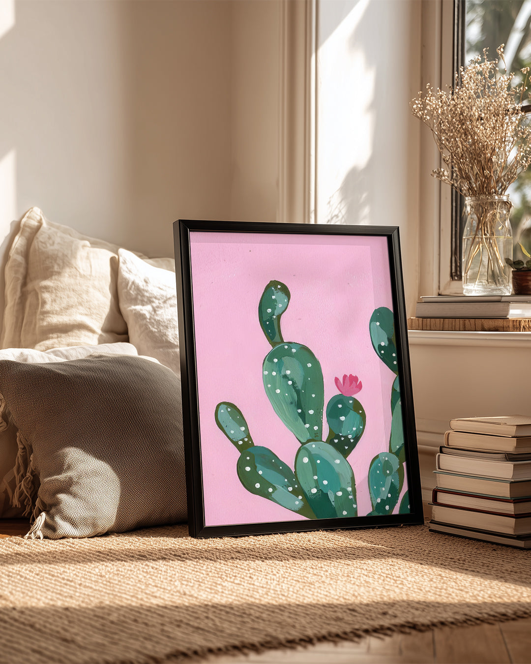 Pink Cactus Poster Tablosu