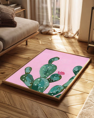 Pink Cactus Poster Tablosu