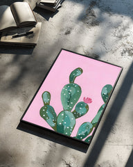 Pink Cactus Poster Tablosu
