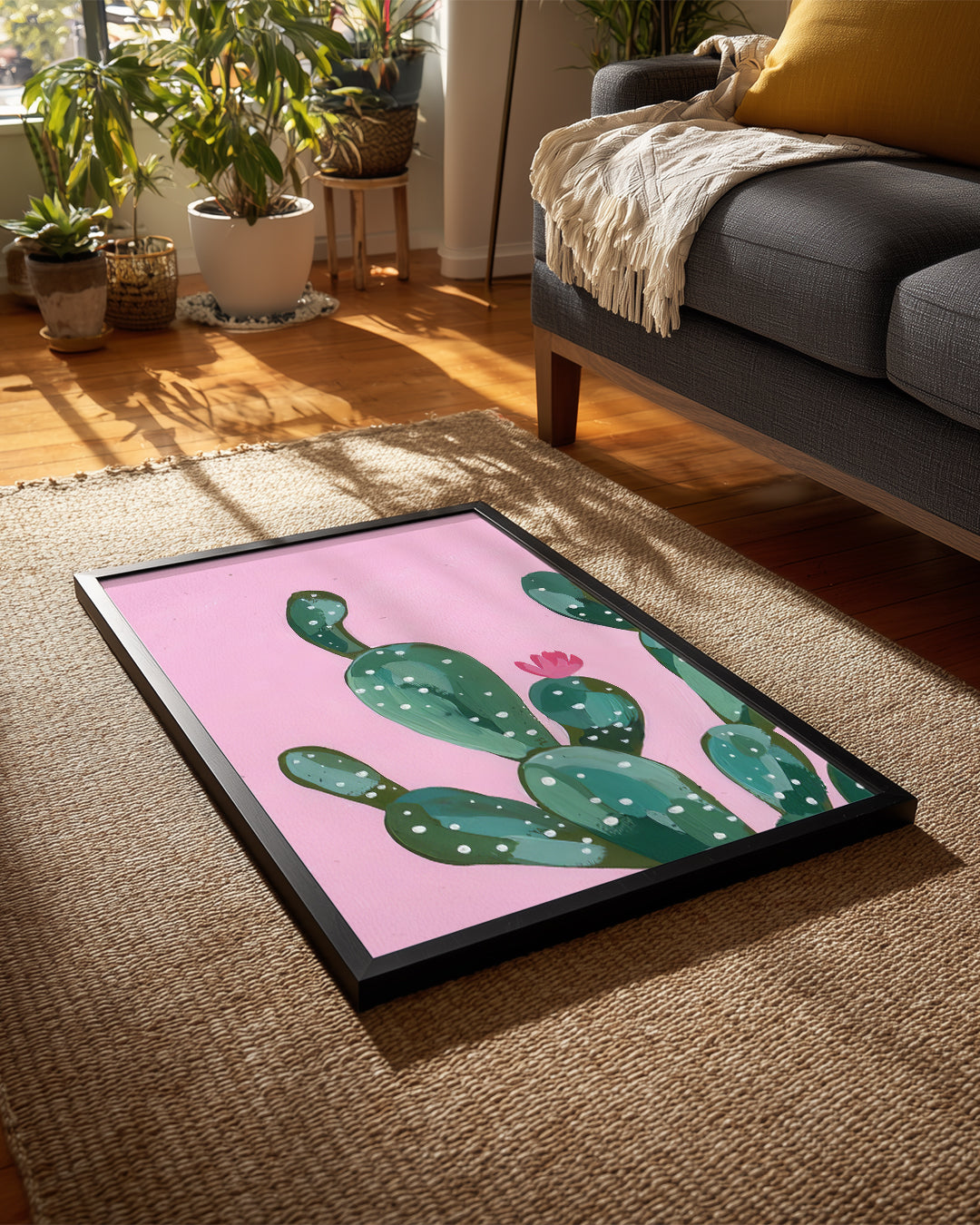 Pink Cactus Poster Tablosu