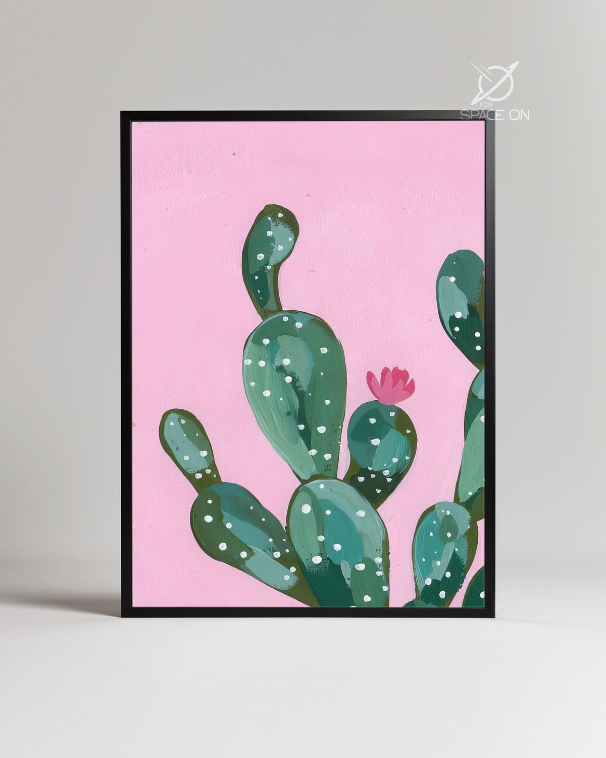 Pink Cactus Poster Tablosu