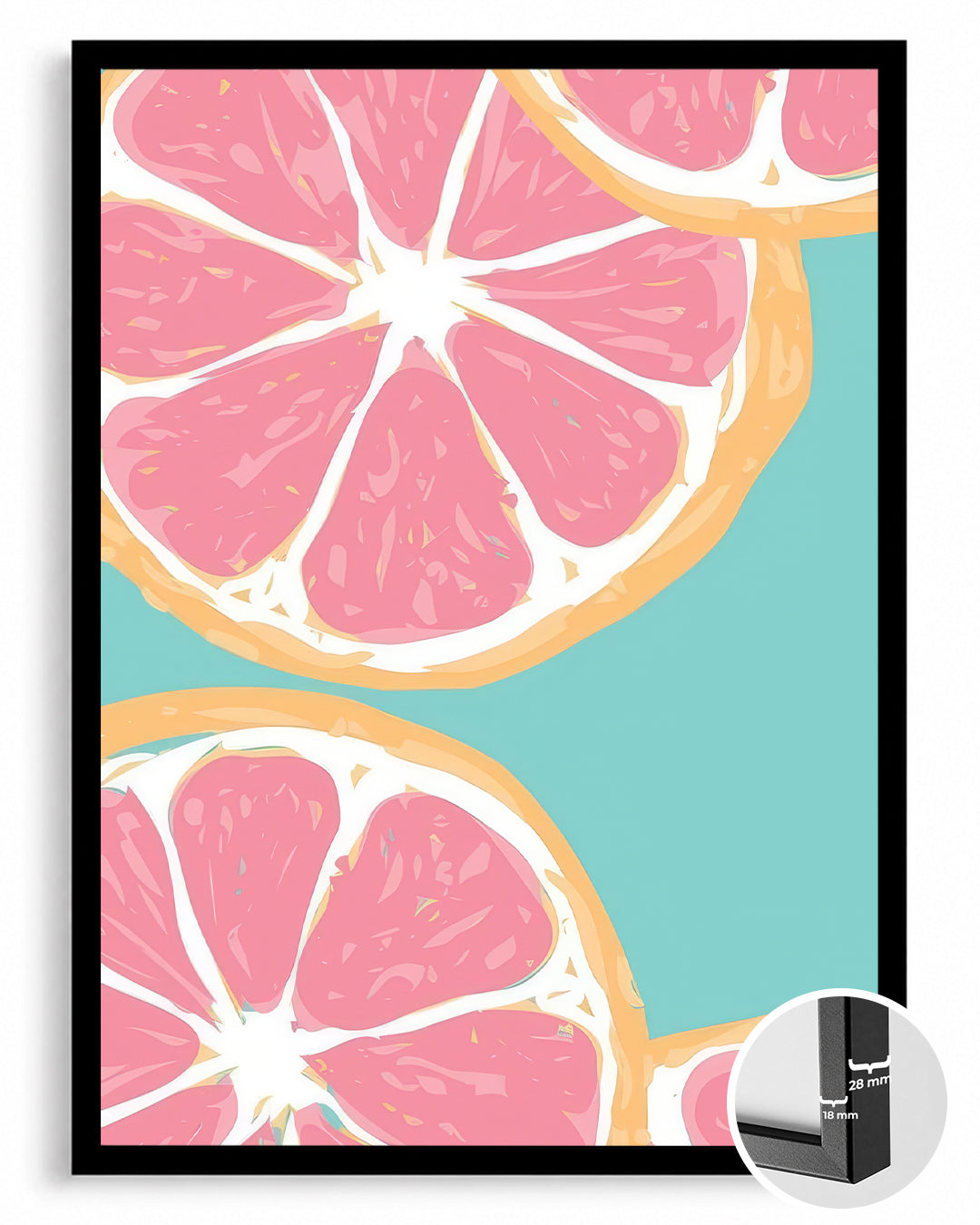 Pink Citrus Poster Tablosu
