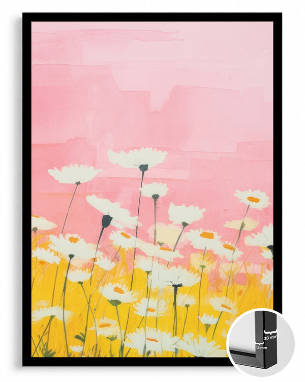 Pink Daisy Poster Tablosu