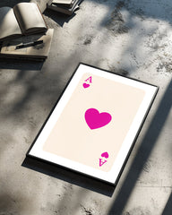 Pink Heart Poster Tablosu