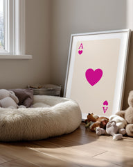 Pink Heart Poster Tablosu