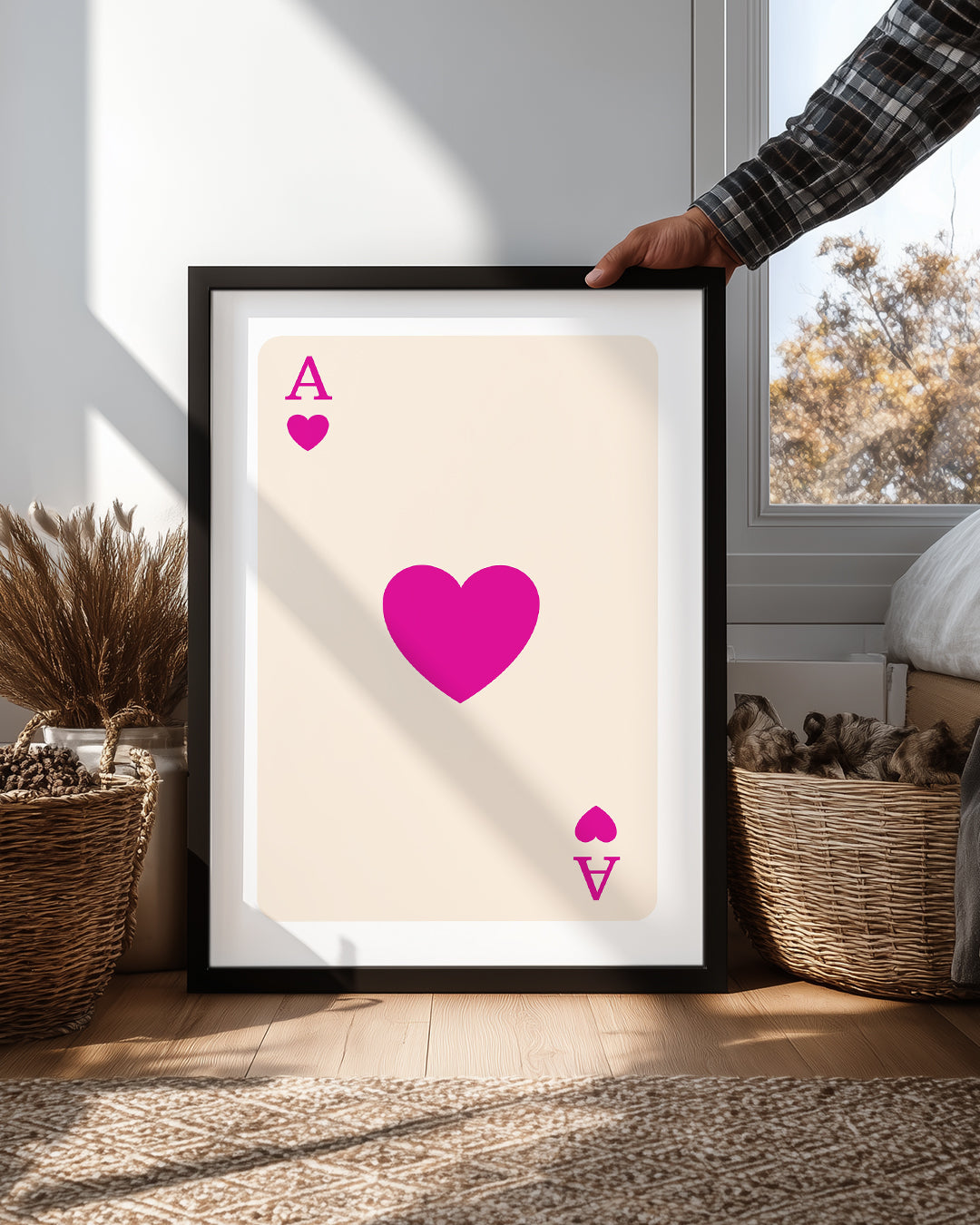 Pink Heart Poster Tablosu