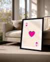 Pink Heart Poster Tablosu